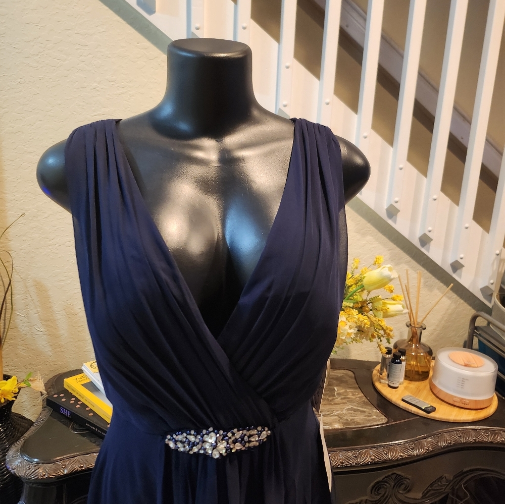 Eliza J Embellished High Low Chiffon Dress size 10 NEW - Picture 6 of 10